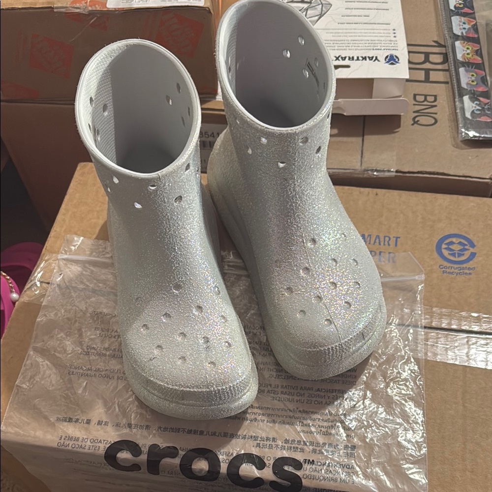 Crocs Glitter Rain Boots